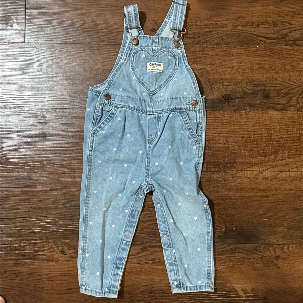 Heart Denim Overalls